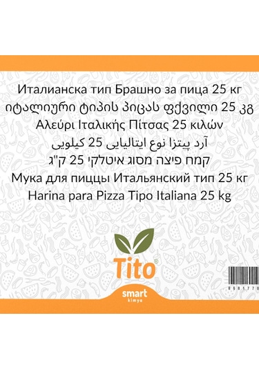 Pizza200 İtalyan Tipi 00 Pizza Unu 25 Kg