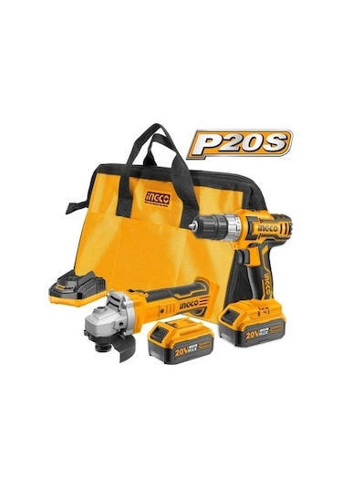 Ingco CKLI2009 20 V Matkap + Ingco Taşlama Makinesi