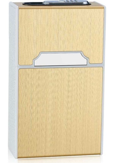 Ulzyvf Usb Şarjlı 20'li Sigara Saklama Kutusu - Taşınabilir Koruyucu Altın Kasa Altın