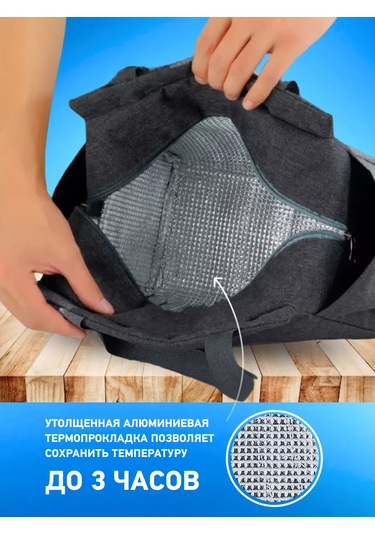 Alberohome Termo Çanta Soğutucu Öğle Yemeği Çantası 232452255 Gri