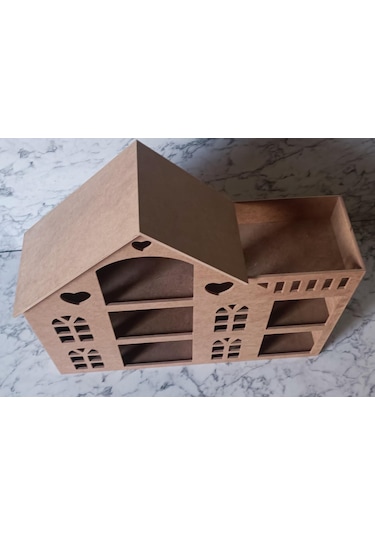 Hobi Adn Oyuncak Ev 3 Katlı Windows Penceri Model Ahşap Mdf Ham El Yapım