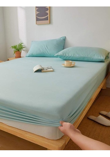 Totem Ranforce Yastık Kılıflı Lastikli Çarşaf Takımı Çift Kişilik 160 X 200 Açık Yeşil