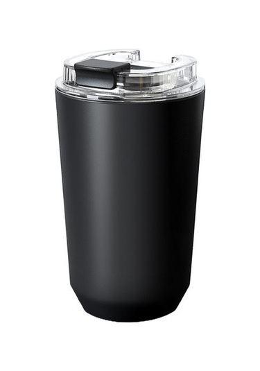 Siyah Paslanmaz Çelik Vakum Yalıtım Fincan Silikon Kapaklı Yalıtımlı Tumbler Seyahat Kupa Sızdırmaz Yeniden Termos Bardak 56819838