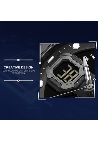Erkek Saat İş Çok Fonksiyonlu Su Geçirmez Saatler Kuvars Saat Siyah&gri Diğer