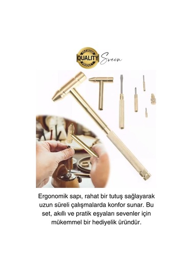 Premium 5 İn 1 Çekiç Tornavida Tamir Seti Takı Saat Çok Amaçlı Çift Kafa Telefon Mücevher Kuyumcu