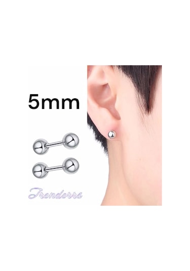 Tezzgelsin Unisex Hipoalerjenik Gothic Punk Paslanmaz Çelik Küpe Gümüş