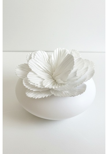 Lora Çiçek Broş Ekru Ekru