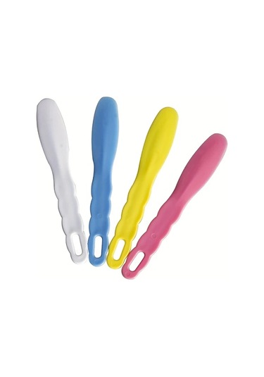 Gateesat Beyaz Renkli Büyük Saplı Alçı Ve Macun Spatulası Dayanıklı Plastik Ergonomik
