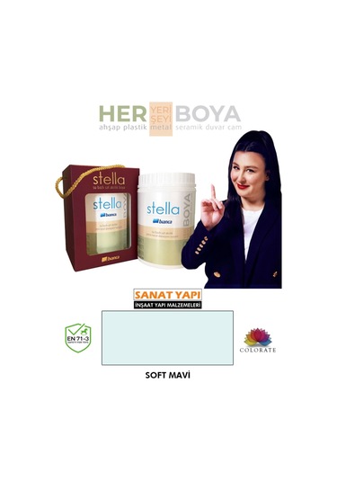 Stella Su Bazlı Akrilik Boya Soft Mavi Diğer