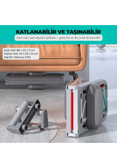 Çok Fonksiyonlu Akıllı Şınav Egzersiz Tahtası Direnç Lastik Bandı Taşınabilir Antrenman Sistemi