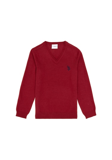 U.s. Polo Assn. Kız Çocuk Vişne Kazak /triko 50294198-vr223 Bordo