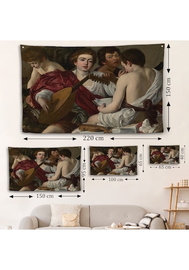 Caravaggio - Müzisyenler Duvar Örtüsü - The Musicians-7144
