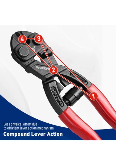 Konesam 203 Mm Kompakt Tel Kesme Pensesi, Yaylı, 4 Mm Çelik Çubuk Kesme, 60crv Gövde, Siyah Yüzey