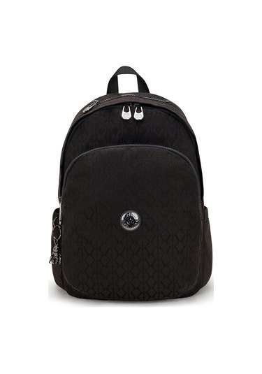 Kıplıng Delia Orta Boy Sırt Çantası Siyah Black Sıgnature Jq Siyah