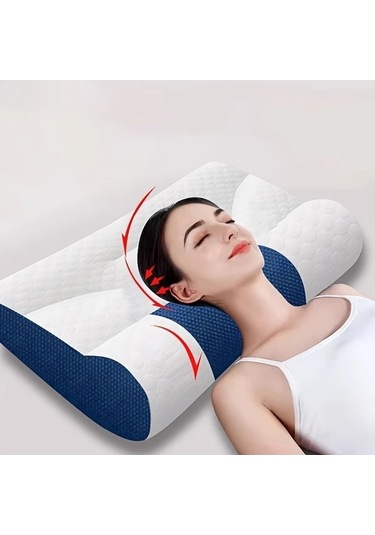 Trendooze Üçüncü Nesil Mavi Boyun Yastığı, Uyku Destekli Servikal Yastık Diğer