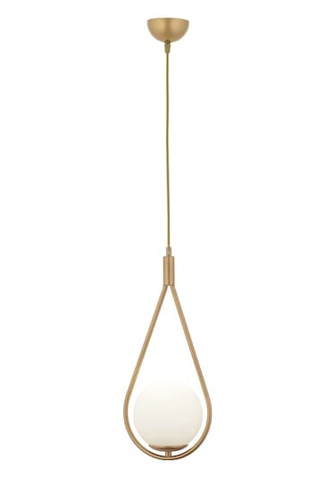 Mirza Tekli Eskitme Sarkıt Beyaz Camlı Modern Avize