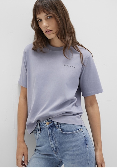 Mavi - Mv Baskılı Mor Tişört 1613148-81919 Mor