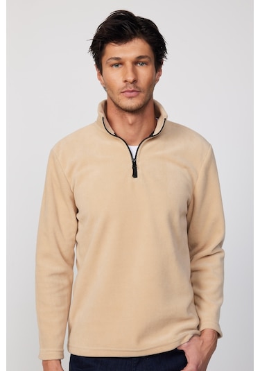 Tudors Erkek Dik Yaka Tüylenme Yapmayan Soğuk Geçirmez Standart Fit Rahat Kesim Bej Polar Sweatshirt-30137-bej Bej Tudors Erkek Dik Yaka Tüylenme Yapmayan Soğuk Geçirmez Standart Fit Rahat Kesim Bej Polar Sweatshirt-30137-bej Bej