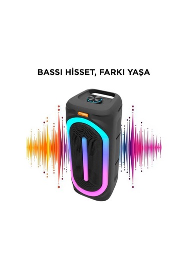 Torima D63 2x8 50 W Güçlü Bass Rgb Işıklı Bluetooth Hoparlör (İthalatçı Garantili)