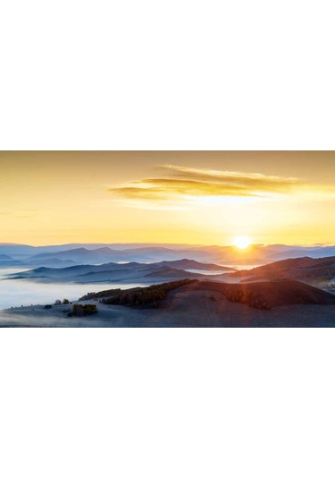 Dağ Gündoğumu Manzaralı Duvar Kağıdı Baskı