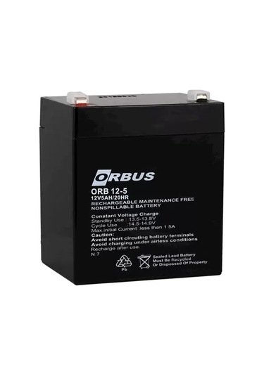 Orb12-5 12 Volt 5 Amper Kuru Akü 90x70x101 Mm