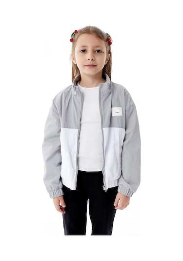 Benitto Kids Kız Çocuk Mevsimlik Yağmurluk Ceket 51359 Gri