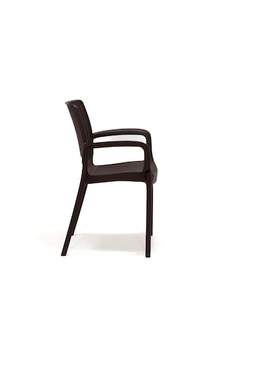 2 Adet Rattan Lüx Kahve Sandalye / Balkon-Bahçe-Teras Kahverengi