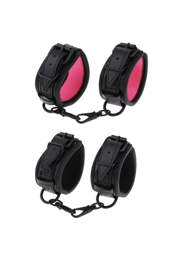 Suntek Ayarlanabilir Pu Deri Kelepçe Ayak Bileği Manşet Pembe