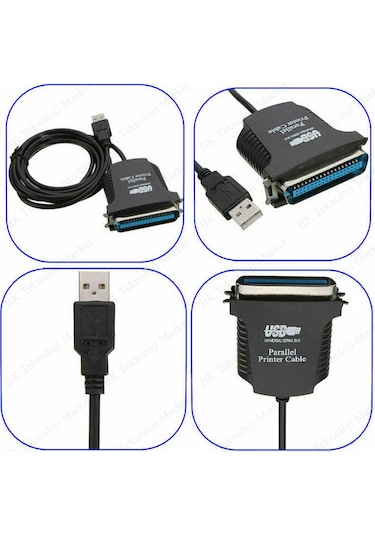 Usb/Lpt Paralel Port Ieee 1284 Yazıcı Adaptör Kablosu