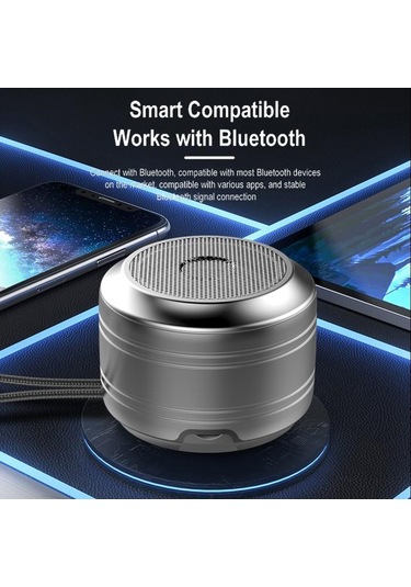 360 Çok Yönlü Hıfı Stereo Ses Mini Taşınabilir Ses Subwoofer Bluetooth Küçük Hoparlör