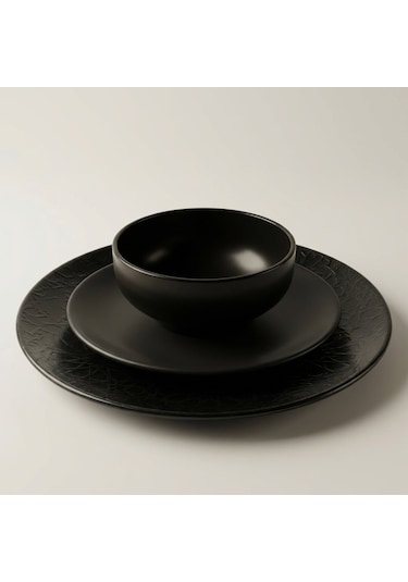 Güral Enternasyonel Black Matt 12 Parça 4 Kişilik Yemek Takımı 141 4858621