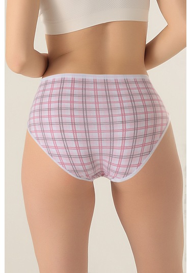 Doremi Yüksek Bel %100 Doğal Pamuk Likralı Rahat Kalıp Kadın Bato Külot Çok Renkli