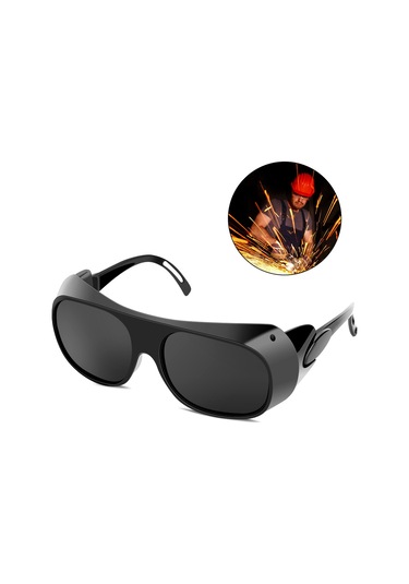 Yaozixa Korozyon Koruyucu Elektrik Kaynakçılığı Gözlükleri - Toz Ve Sprey Proof, Geniş Temporal Tasarım, Unisex Kullanım Siyah