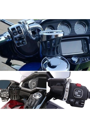 Sones Honda Gl1800 İçin Motosiklet İçme Tutucu Kupası Siyah