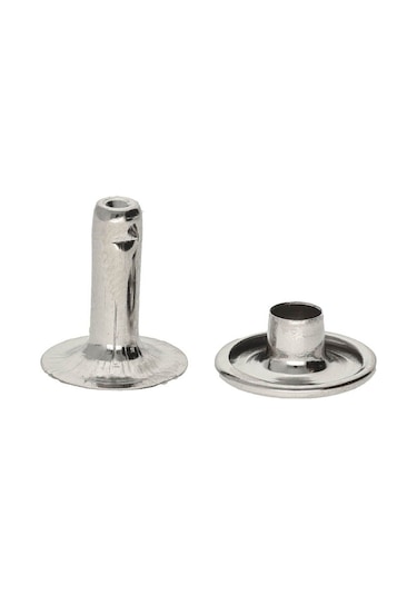 Uzun Rivet, Perçin 9mm Kafa 33,5 12mm Bacak , Nikel 1000 Adet