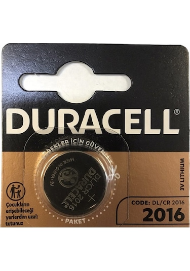 Duracell Cr2016 Pil 1 Li 3V