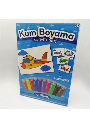 Sevimli Uçak Uçak Kum Boyama Aktivite Seti