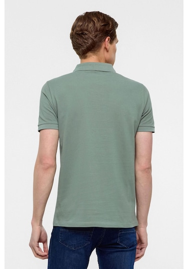 SÜVARİ Su Yeşili Slim Düz Polo Yaka Tişört-38588 Su Yeşili