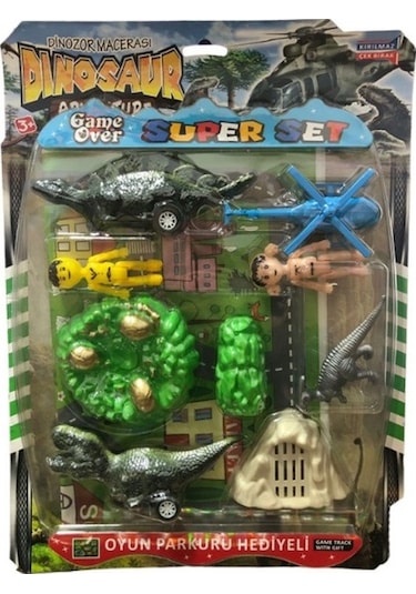 Demir Toys Dinazor Seti Helikopterli