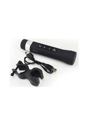 Fortunelane Bluetooth Kablosuz Hoparlör Bisiklete Montaj - Led Fenerli, Su Geçirmez, 24 Saat Pil Ömrü, Dış Mekan Hoparlörü