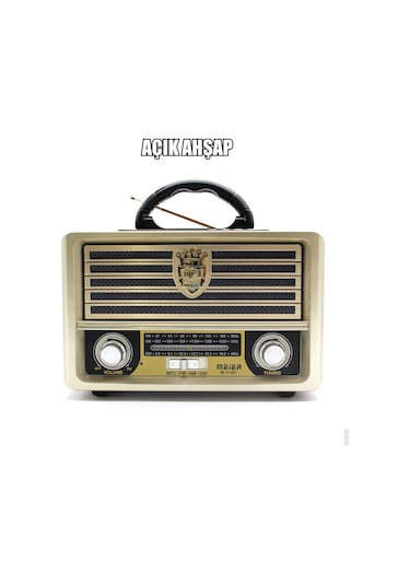 Meier M-113Bt Nostaljik Usb-Tfcard-Bluetooth Destekli Fm Radyo