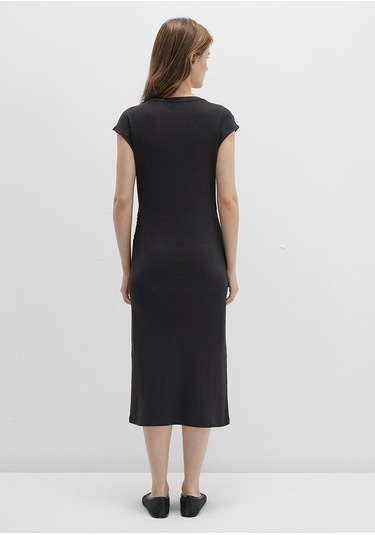 Mavi - Siyah Midi Elbise 1310776-900 Siyah