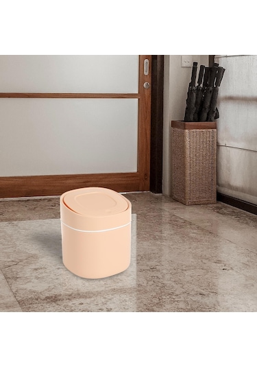 Suntek Magideal Magideal Mini Masaüstü Çöp Kutusu Sepeti Kovası Ev Pembe