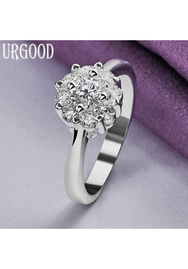 925 Ayar Gümüş Moda Aaa Zirkon Yüzük Güzel Hediye Takı