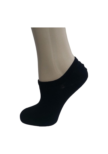 Bolero 3' Lü Kadın Bambu Kaliteli Sneakers Çorap - Siyah