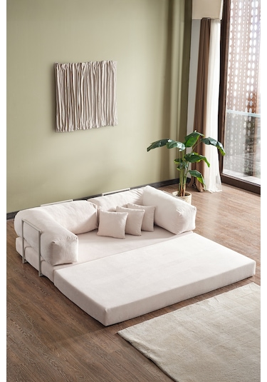 Legom Lucas Aktivite Koltuğu Yatak Olabilen Çok Amaçlı Kanepe L Koltuk Krem Krem