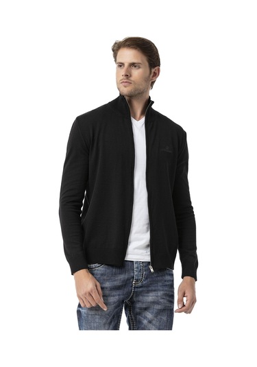 Cp282 Ultimate Zip Luxe Knit Men Sweater Siyah