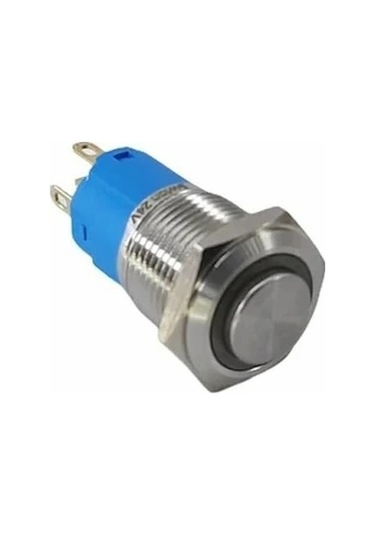 Swion 16mm Led'li Metal Buton Kalıcılı Basıldığında Düz Turuncu Led