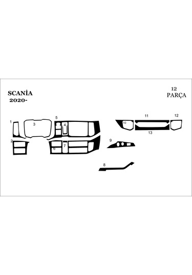 Scania R Maun Kaplama 2020- 12 Parça