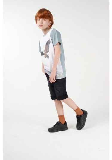 Brz Kids Dijital Baskılı Erkek Çocuk Kısa Kollu T-Shirt Çok Renkli (535255684) Çok Renkli